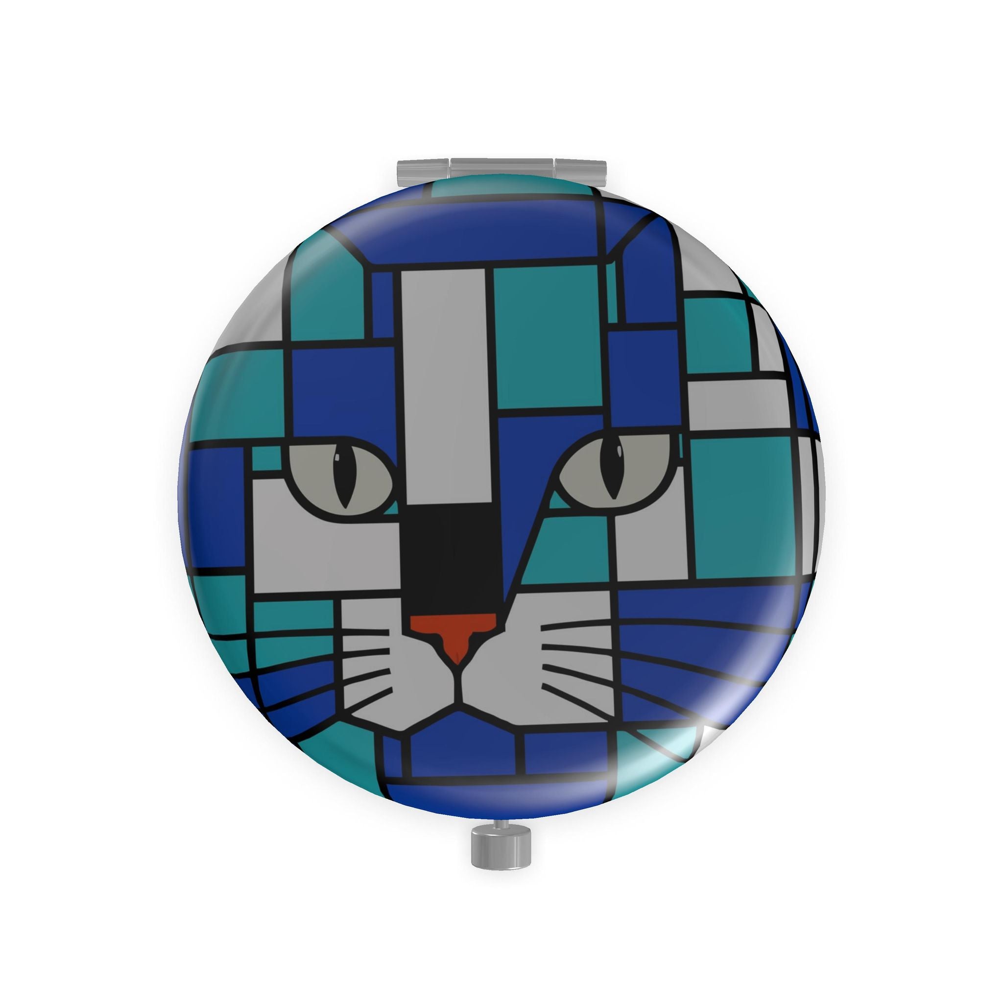 Seaside Metal Compact Mirror