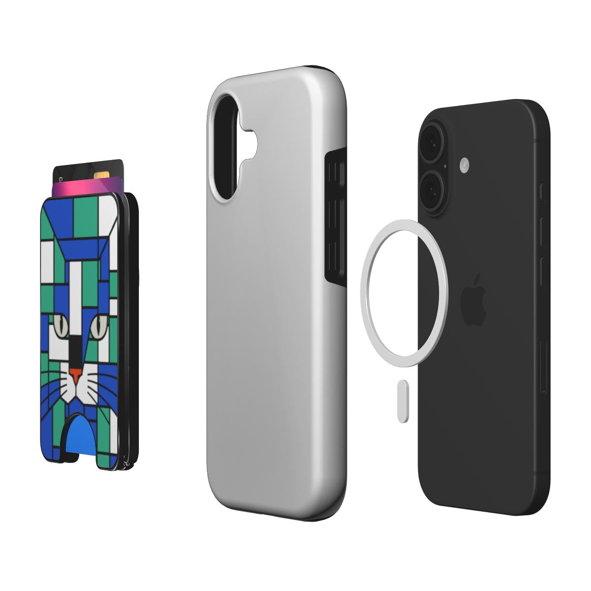 Aqua Magnetic wallet - MagSafe compatible