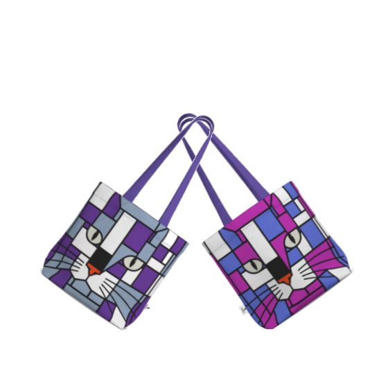 Cosmic & Storm - Two Prints for One Cotton Tote Shopping Bag