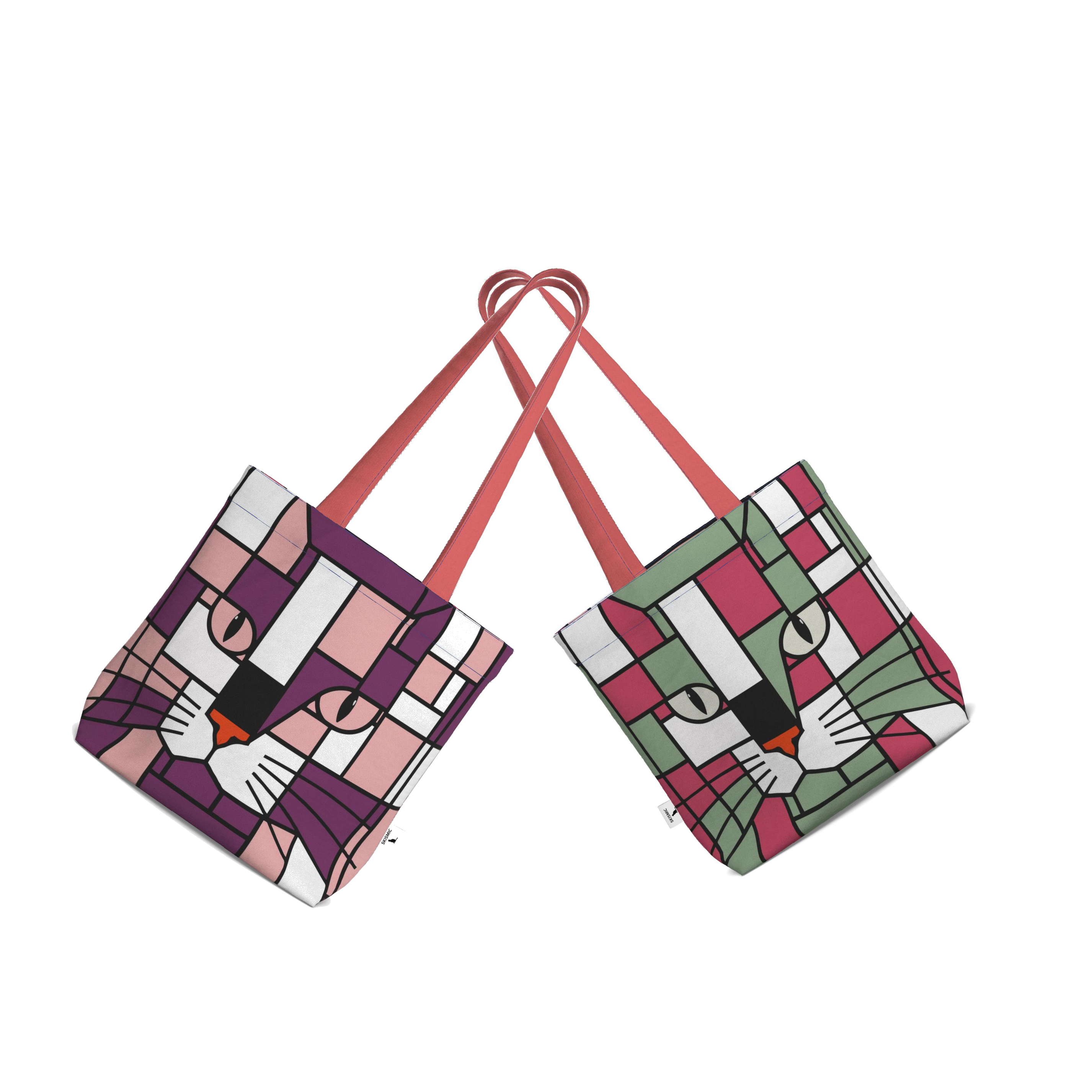 Forest & Rose - Two Prints for One Cotton Tote Bag
